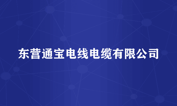 东营通宝电线电缆有限公司