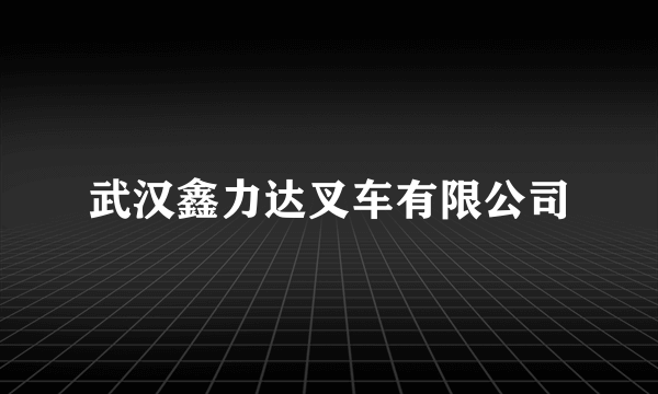 武汉鑫力达叉车有限公司