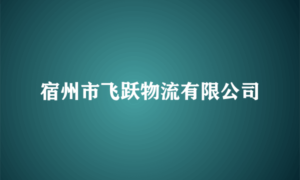 宿州市飞跃物流有限公司