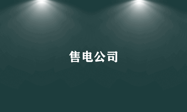 售电公司