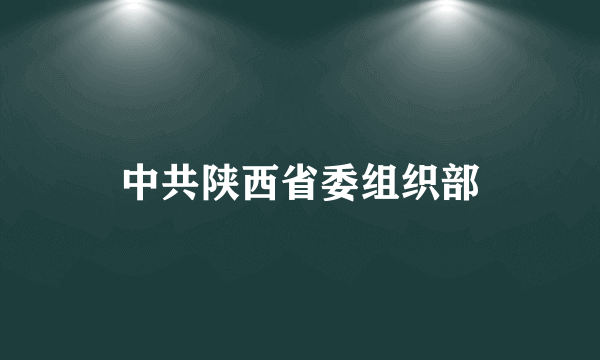 中共陕西省委组织部