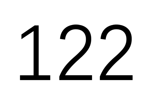 122（自然数）
