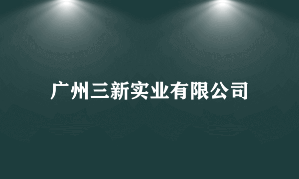 广州三新实业有限公司