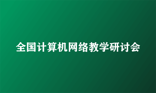 全国计算机网络教学研讨会