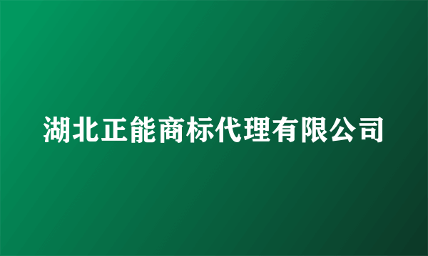 湖北正能商标代理有限公司