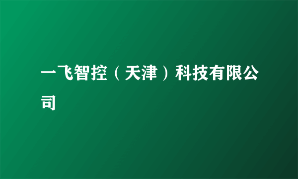 一飞智控（天津）科技有限公司