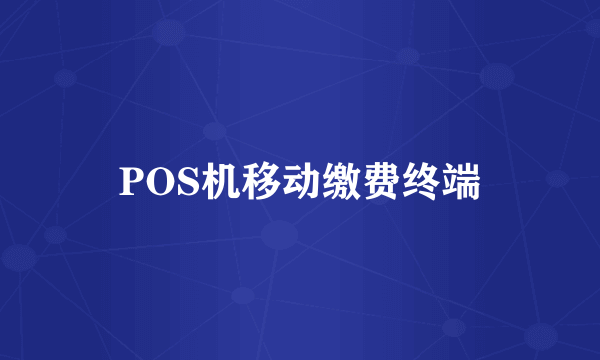 POS机移动缴费终端