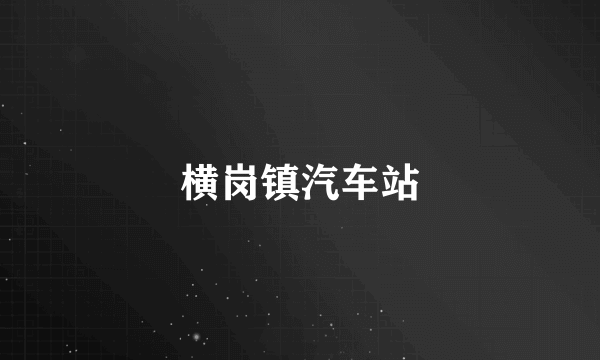 横岗镇汽车站