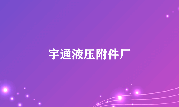 宇通液压附件厂