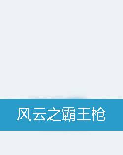 风云之霸王枪