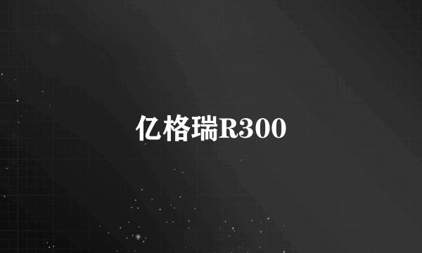 亿格瑞R300