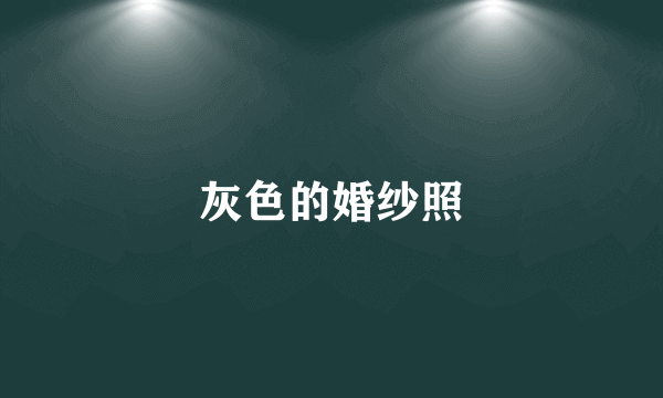 灰色的婚纱照