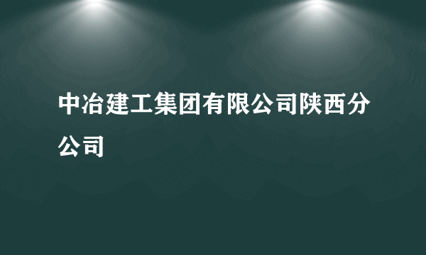 中冶建工集团有限公司陕西分公司