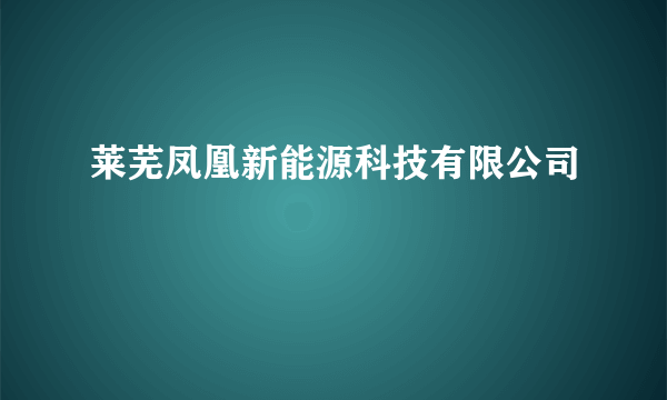 莱芜凤凰新能源科技有限公司