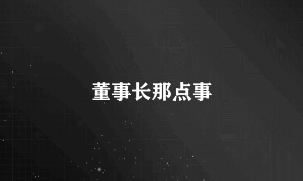 董事长那点事