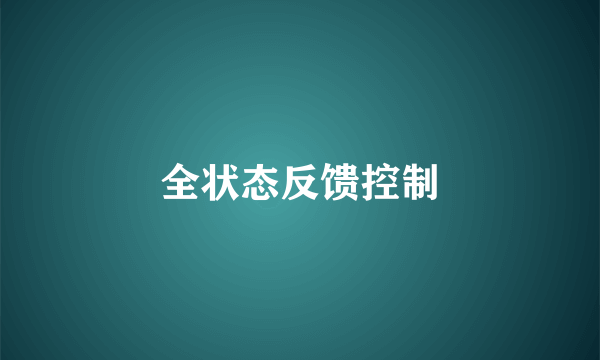 全状态反馈控制