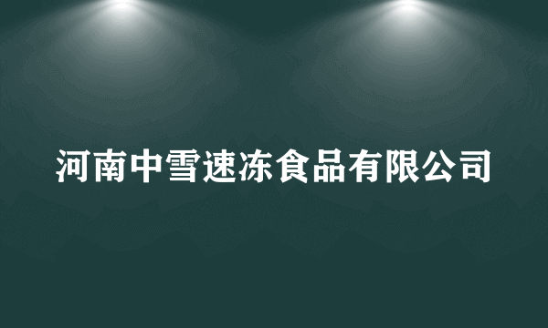 河南中雪速冻食品有限公司