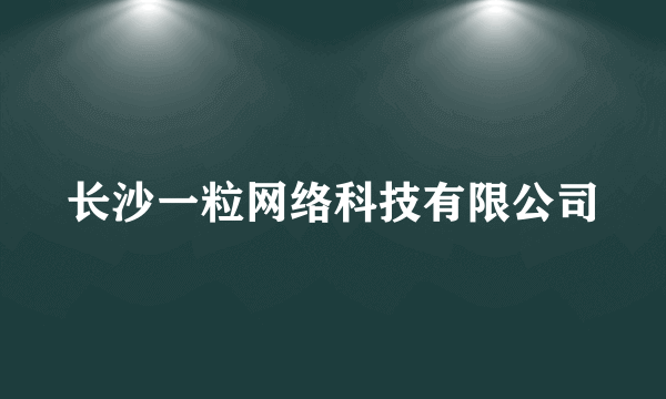 长沙一粒网络科技有限公司