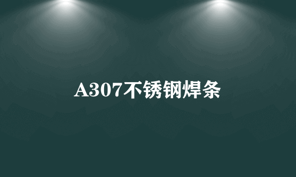 A307不锈钢焊条