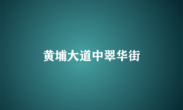 黄埔大道中翠华街
