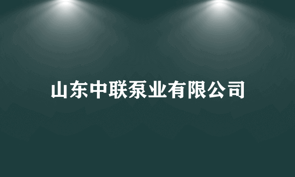 山东中联泵业有限公司