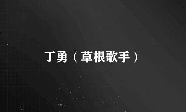 丁勇（草根歌手）