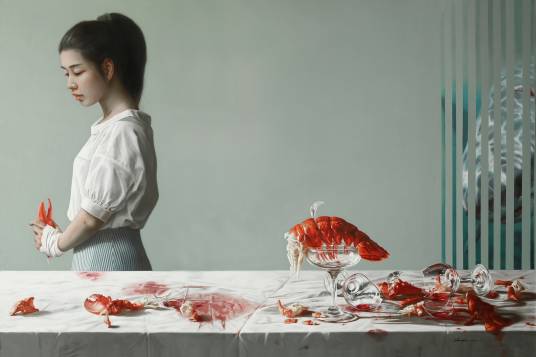 龙虾（张钰油画作品）