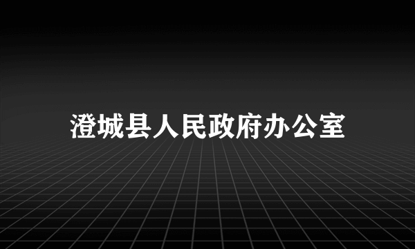 澄城县人民政府办公室