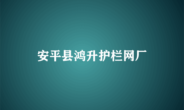 安平县鸿升护栏网厂