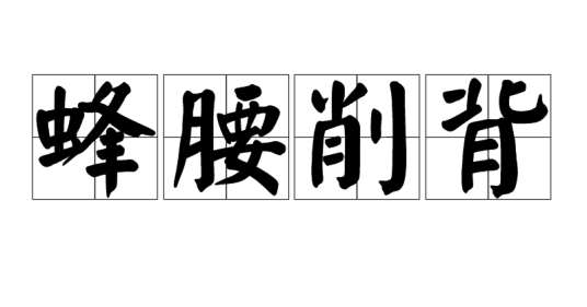 蜂腰削背
