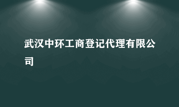 武汉中环工商登记代理有限公司