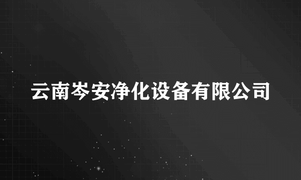 云南岑安净化设备有限公司