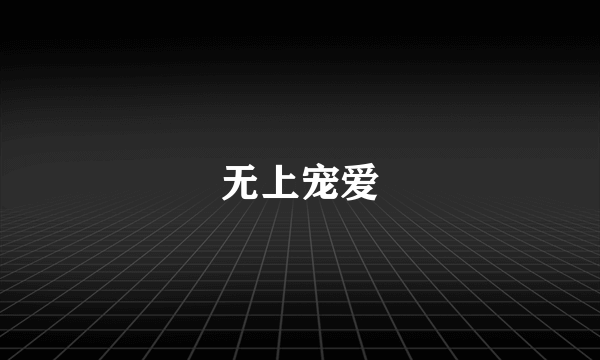 无上宠爱