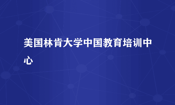 美国林肯大学中国教育培训中心