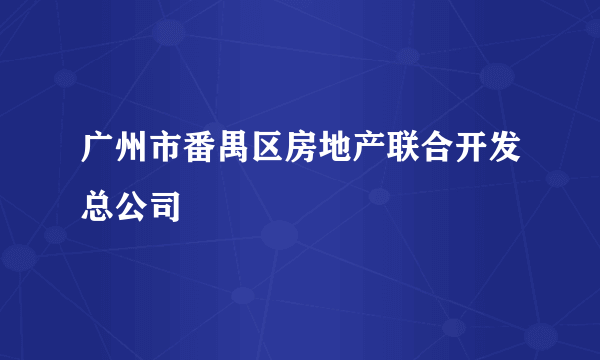 广州市番禺区房地产联合开发总公司