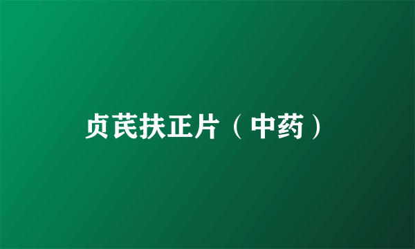贞芪扶正片（中药）