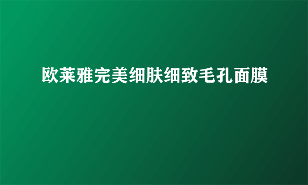 欧莱雅完美细肤细致毛孔面膜