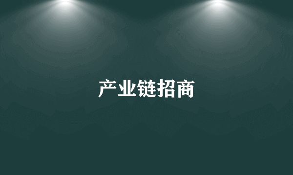 产业链招商