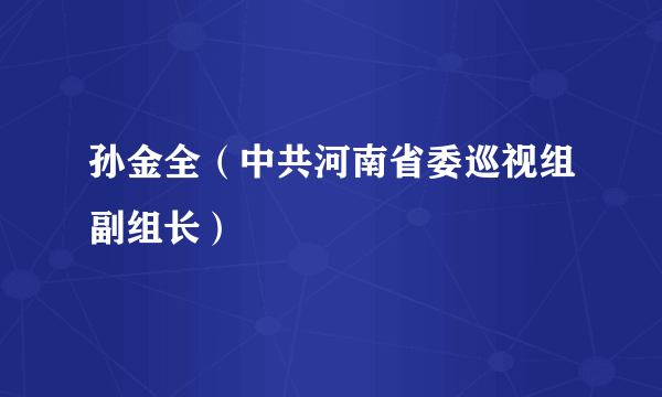 孙金全（中共河南省委巡视组副组长）