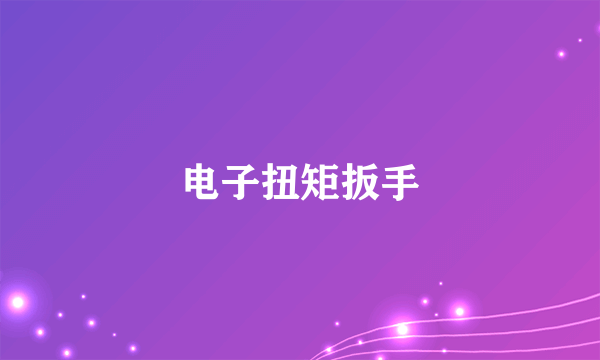 电子扭矩扳手