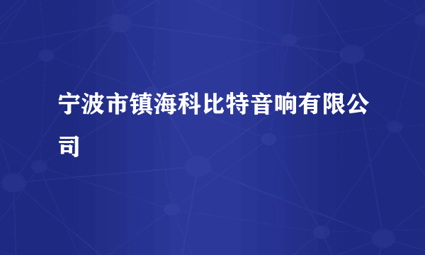 宁波市镇海科比特音响有限公司