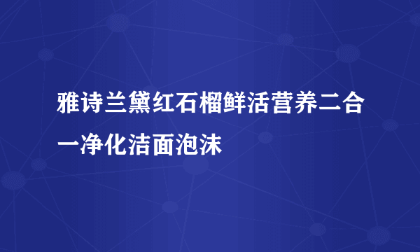 雅诗兰黛红石榴鲜活营养二合一净化洁面泡沫