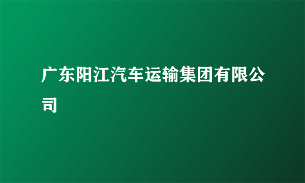 广东阳江汽车运输集团有限公司