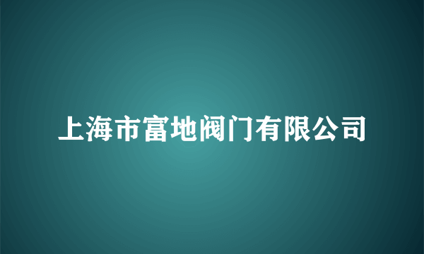 上海市富地阀门有限公司