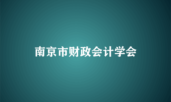 南京市财政会计学会