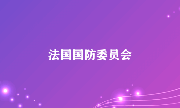 法国国防委员会