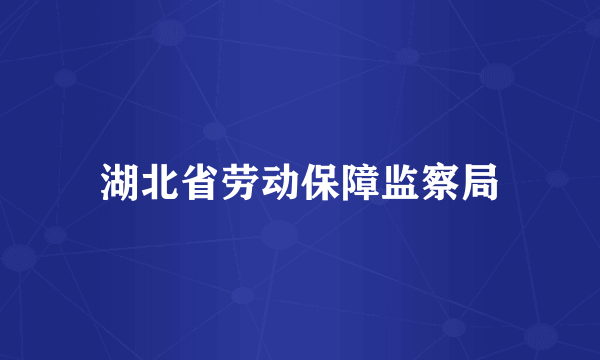 湖北省劳动保障监察局