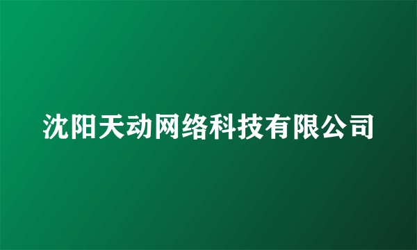 沈阳天动网络科技有限公司