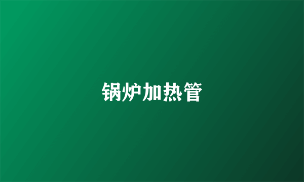 锅炉加热管