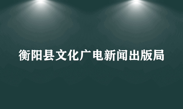 衡阳县文化广电新闻出版局